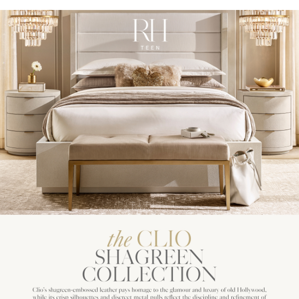 The Clio Shagreen Bedroom Featuring the Valentina Daybed