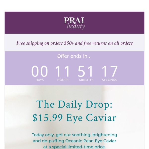 60% off our hydrating eye caviar inside 👀