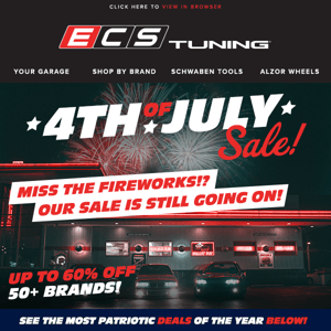 Final Hours to Save Up To 60% during the ECS 4th of July Sale!
