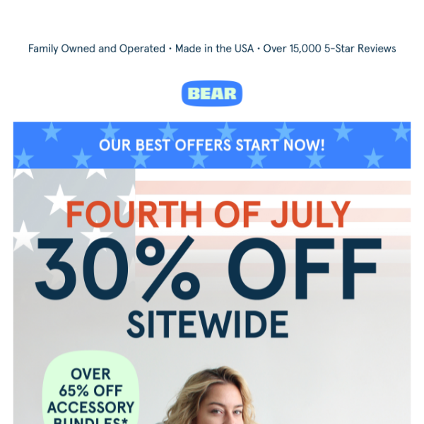 The Fourth of July Sale is Here! 30% Savings SITEWIDE 🎆