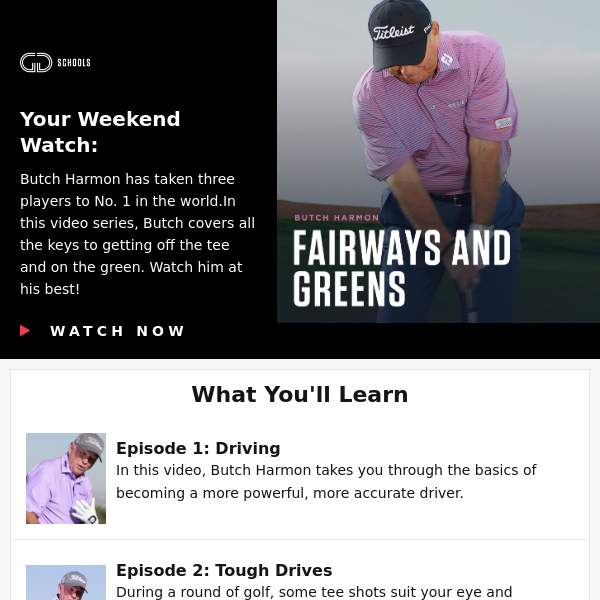 Weekend Watch: Fairways and Greens with Butch Harmon
