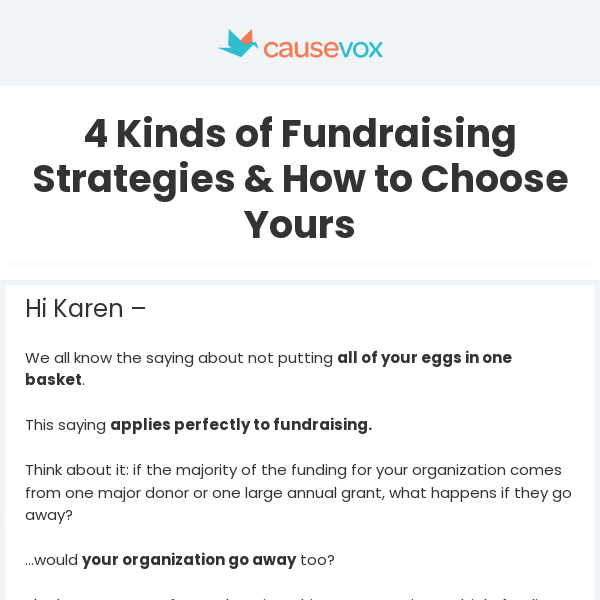 4 Kinds of Fundraising Strategies & How to Choose Yours