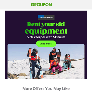 Up to 50% cheaper than in the resort on your ski rental with SKIMIUM