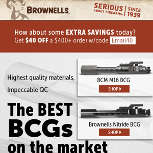 See our selection of the best BCGs on the market