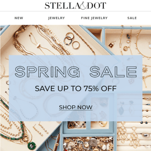 Up to 75% off Spring Sale + wedding-perfect styles