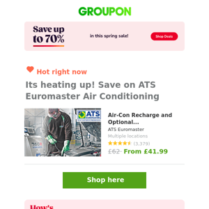 Red Wednesday is BACK! Air-Con recharge at ATS Euromaster from £41,99