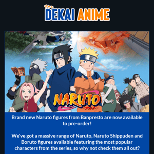 New Naruto figures from Banpresto!