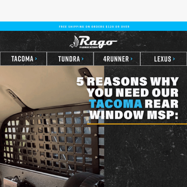 5 Reasons why you need our Tacoma Rear Window MSP