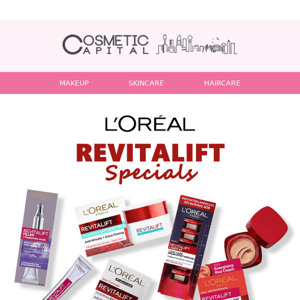 New L'Oreal Revitalift Skincare - 50% off today! 🔥