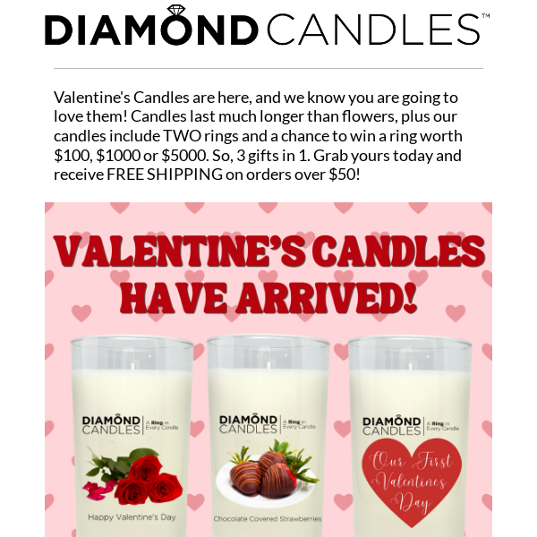 Valentine's Candles are here! 💘