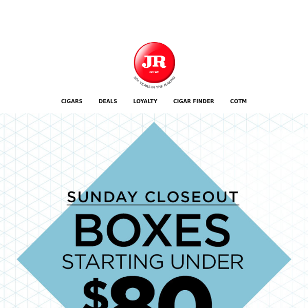 Sunday Closeout: Boxes Starting Under $80! 😱