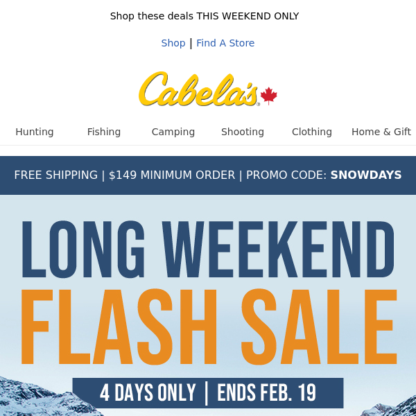 Cabelas Canada - Latest Emails, Sales & Deals