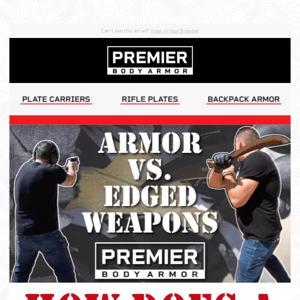 Level IIIA Armor Vs. Edged Weapons