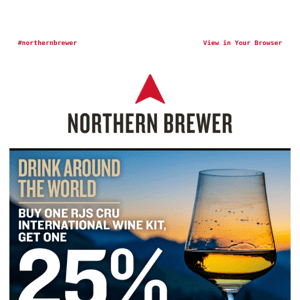 BOGO 25% Off on RJS Cru International Wine Kits