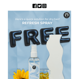 A gift from us🎁, get a free refresh spray on your order!