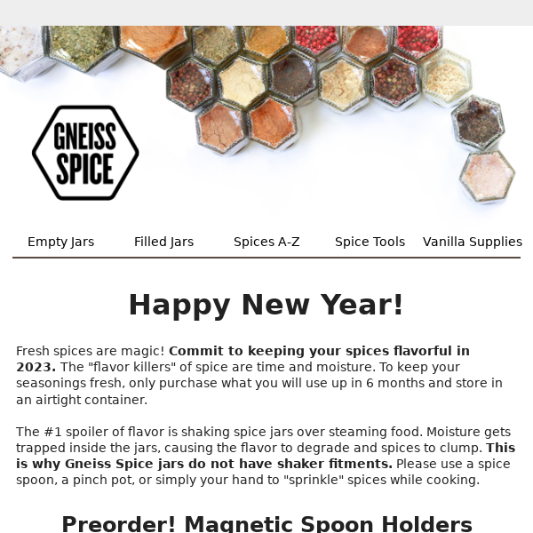 Happy New Year! Spoon Holder Preorder Open Now!