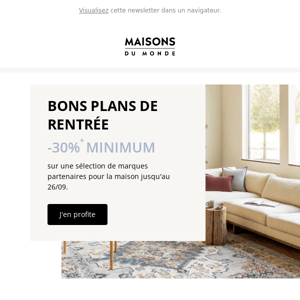 -30% minimum sur nos marques partenaires