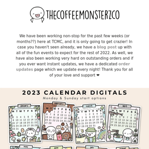 Free 2023 Digital Calendars + Updates