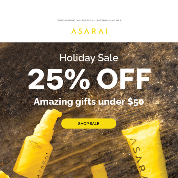 ALL GIFTS ARE 25% OFF