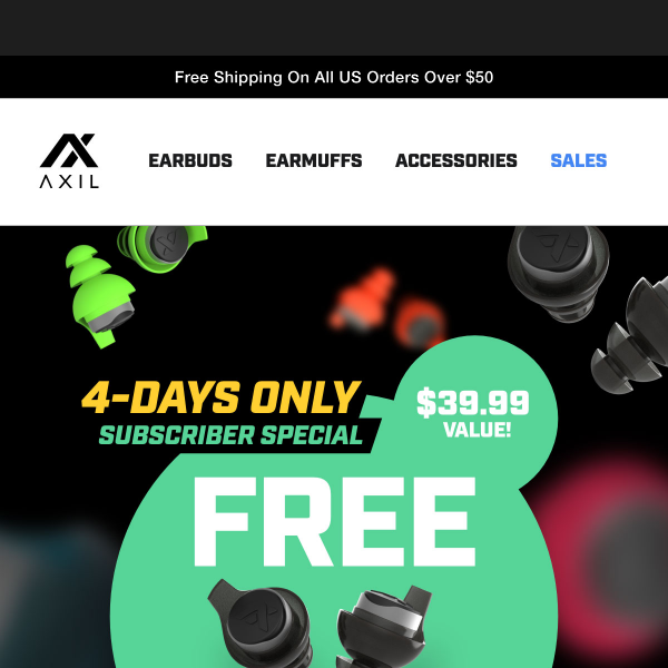 Free XP Defender Earplugs!*