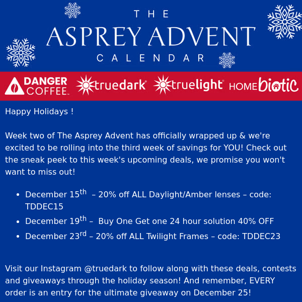 The Asprey Advent - Upcoming Deals