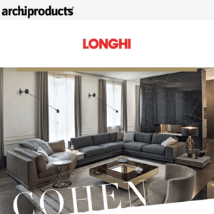 Longhi, Cohen sofa and Laurent armchair: graphic, modern characters with a gentle look