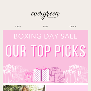 Our Top Picks: Boxing Day Sale 🚨