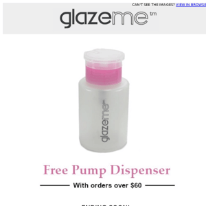 Last hours for a free GlazeMe Pump Dispenser! 😍