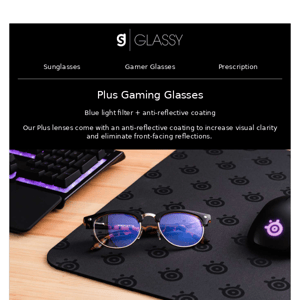 Plus Gaming Glasses with blue light + anti-reflective