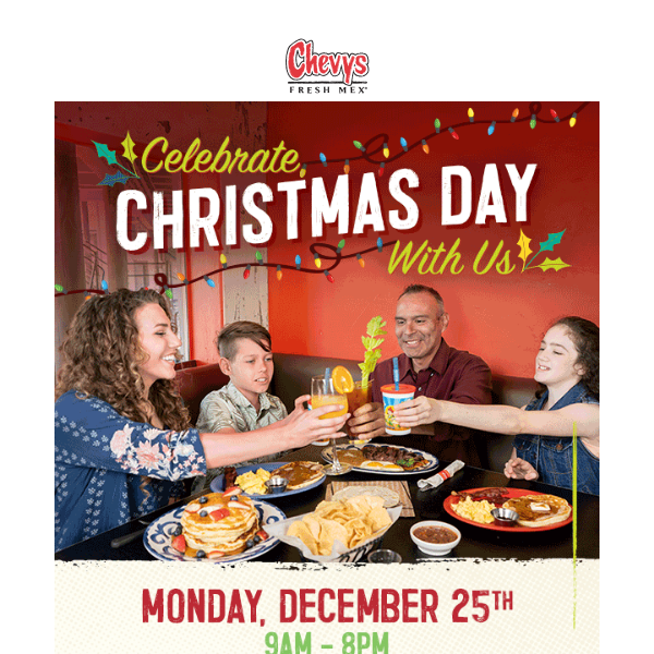 Make Reservations for our Christmas Day Cheviesta! 🎄