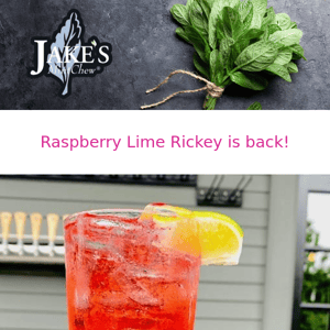 Raspberry Lime Rickey is back for the summer