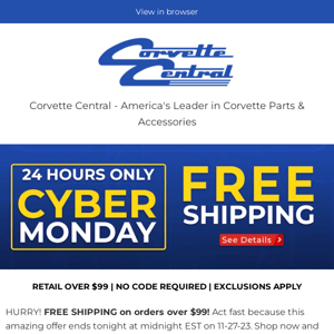 Hurry! Cyber Monday Free Shipping Expires Soon!