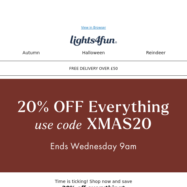Ends soon: 20% off everything