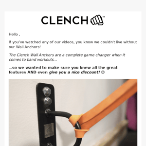 Wall Anchor  Clench Fitness