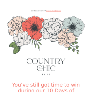 10 Days of Giveaways from Country Chic Paint