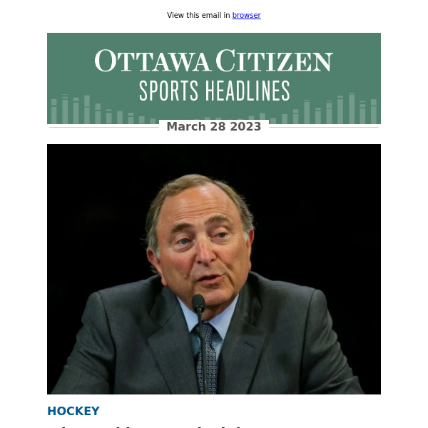 'The goal is to get it right': Gary Bettman said the league is involved in every step of the sale of the Ottawa Senators