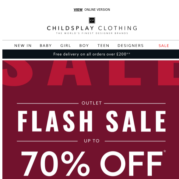 Flash Sale Alert!! Up off... - Childsplay Clothing