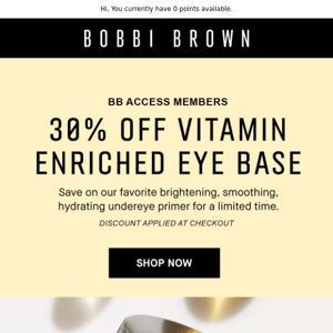 48 hours left: 30% off Vitamin Enriched Eye Base