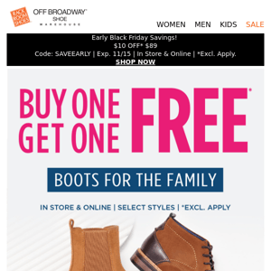 A merry deal: BOGO FREE boots!