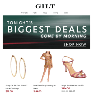 HURRY – tonight’s biggest deals gone by morning.