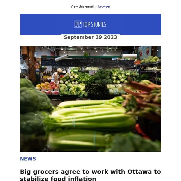 Big grocers agree to work with Ottawa to stabilize food inflation