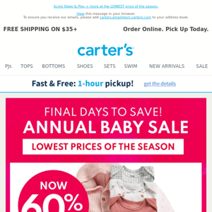 ‼️ NOW 60% off + EXTRA 10% OFF baby essentials