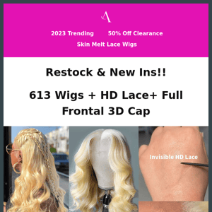 Restock & New Ins💛Top Quality 613 Wigs | HD Lace Full Frontal💥Coupon Ready