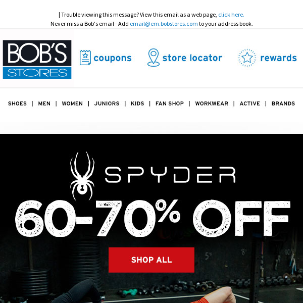 60-70% OFF All Spyder Clothing 🕷 - Bob's Stores
