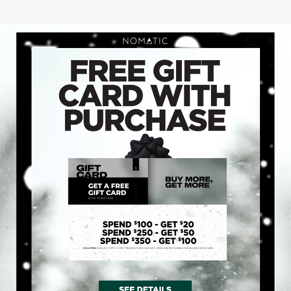 Nice List Perk: Free Gift Card W/ Purchase! 🎁