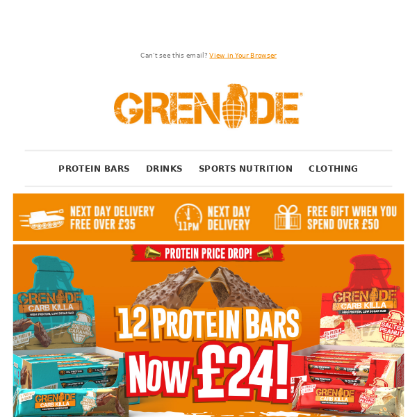 Save money and top-up at Grenade.com 🍫