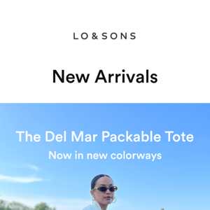 NEW ARRIVAL: Del Mar Packable Tote in new colors