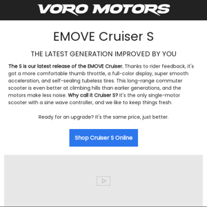 EMOVE Cruiser S is here