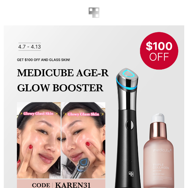 ⏰-$100 ENDS TODAY!!! The secret to Glass, Glowing Skin : AGE-R Glow Booster!