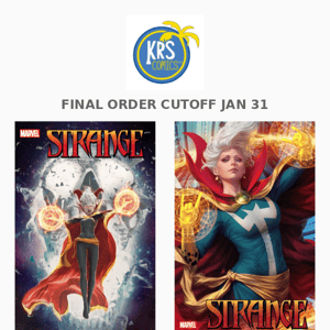 💥STRANGE #1 ARTGERM AND J SCOTT CAMPBELL VARIANTS HIGHLIGHT THIS WEEK'S FOC! PRE-ORDER NOW AND SAVE!  PLUS CHECKOUT OUR NEW STOCK OF SIGNED COMICS!